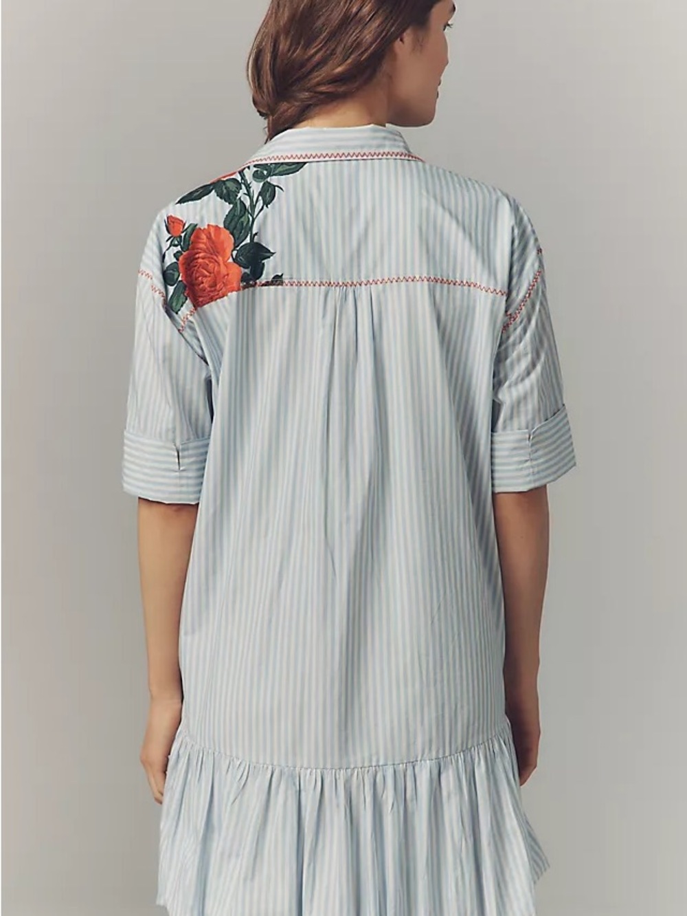 Anthropologie Maeve Short Sleeve Bubble Mini Shirt Dress Size XL EUC - Picture 4 of 7